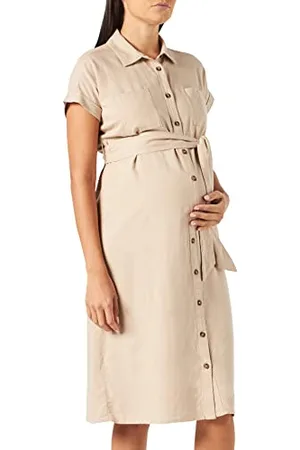 Noppies Maternity Damen Dress Nursing Short Sleeve Koloa Kleid, Humus-P908, M