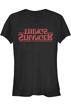 Stranger Things Damen Stranger Upside Down Logo Short Sleeve T-shirt, , XXL