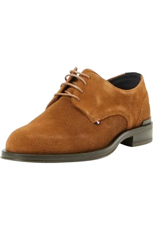 Tommy Hilfiger Herren Derby Schuh aus Wildleder, Braun (Coconut Grove), 41