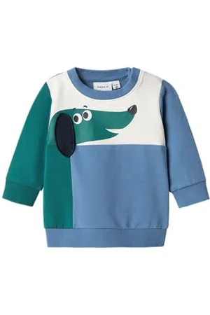 NAME IT Baby - Jungen Nbmkiego Ls Light Sweat Unb T-Shirt, , 50 EU