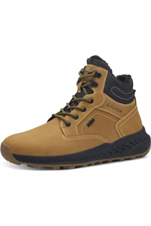 QS by s.Oliver Herren Stiefel zum Schnüren Wasserabweisend Vegan, Braun , 44 EU