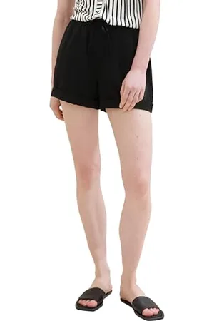 TOM TAILOR Damen Relaxed Fit Shorts, deep black, XL