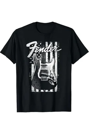 Fender Guitar American Flag Backdrop T-Shirt