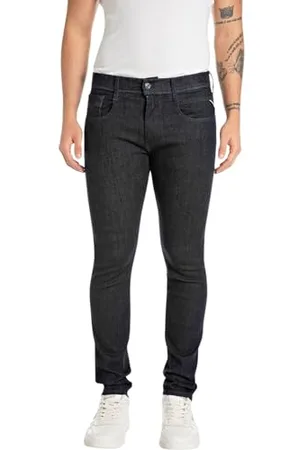 Replay Herren Jeans Anbass Slim-Fit Hyperflex Forever Dark mit Stretch, Blau , 30W / 30L