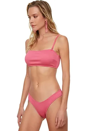 Trendyol Damen Strukturierter V-schnitt Bikini Bottoms, , 42 EU