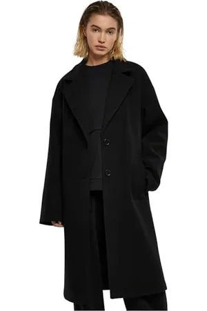 Urban classics Damen TB6073-Ladies Oversized Long Coat Jacke, Black, L