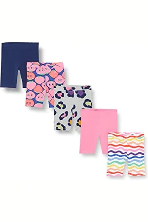 Amazon Mädchen Midi-Radshorts (Früher Spotted Zebra), 5er-Pack, , 4 Jahre
