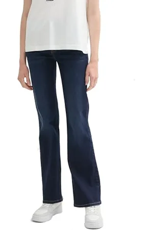 TOM TAILOR Damen 1043437 Kate Narrow Bootcut Jeans, 10136-Dark Blue Denim, 27W x 34L