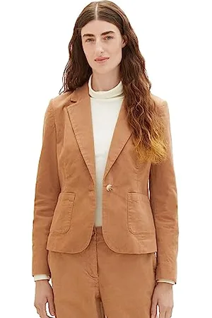 TOM TAILOR Damen 1038704 Cord Blazer mit Brusttaschen, 32171-blush Mahogany, 38