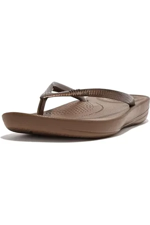 FitFlop Iqushion Ergonomic Flip-flops, Damen Zehentrenner, Braun ( 012), 38 EU (5 UK)