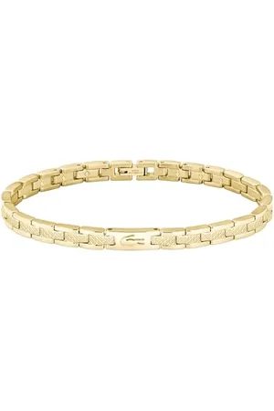 Lacoste Gliederarmband für Damen Kollektion METROPOLE in Gelbgold mit eingraviertem Petit Piqué - 2040465