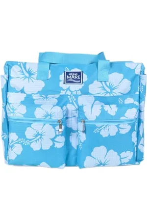 AQUA DI MARE Quadratische Strandtasche RIB STOP IBISCUS 100% PL 22852 türkis, , Zeitgenössisch