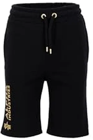 Alpha Industries Herren Basic Foil Print Shorts, Black, L