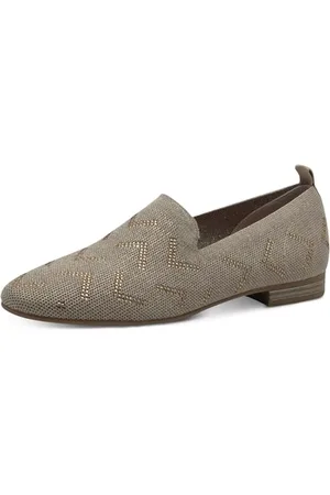 Marco Tozzi Damen Slipper mit Blockabsatz Runde Spitze, Cremefarben , 38 EU