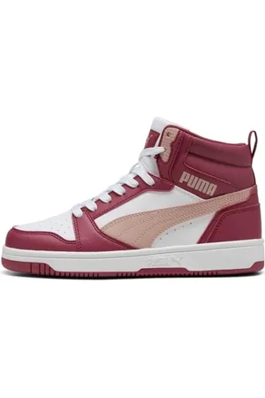 PUMA Unisex Kinder Rebound V6 Mid Jr Sneaker, Port Rose Quartz White, 39 EU