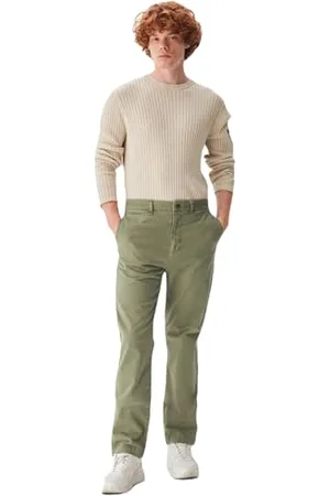 LTB Herren Hose Hemosa Mittlere Taille Hose Herren Reißverschluss aus Baumwollmischung - Grün Größe 40