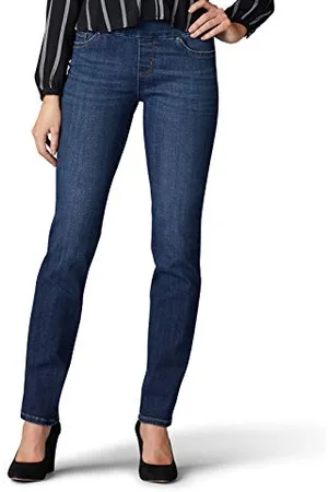 Lee Damen Sculpting Fit Slim Leg Pull On Jeans, , 18 Lange