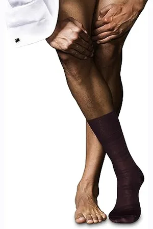 Falke Herren Socken Highshine M So Seide Baumwolle gemustert 1 Paar, , 45-46