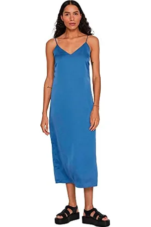 VILA Damen Viellette Singlet Satin Dress/Su - Noos Kleid, , 36 EU