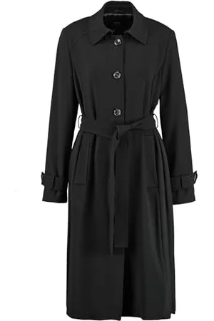 Taifun Damen Trenchcoat mit Plissee-Rücken Langarm, Armriegel unifarben 40