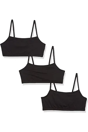 Hanes Damen Cropped Bralette, Breathable Pullover Bra, Crop Top, Solid Or Assorted, 3-Pack BH, Undurchsichtige, , X-Large (3er Pack)