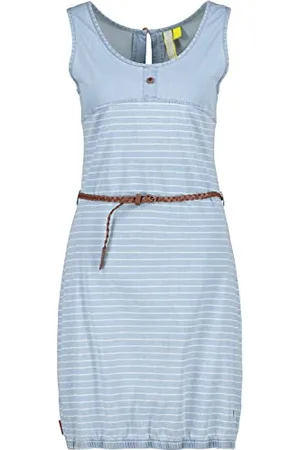 alife kickin ALIFE and Kickin DojaAK DNM B Top Dress – Damen Freizeitkleid – Leicht & Bequem für Alltag & Sommer – Kurzes Kleid für Freizeit, Urlaub & Stadtbummel S