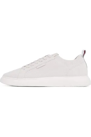 Tommy Hilfiger Herren Vulcanized Sneaker Light Knit Seasonal Elegant, Weiß (Alabaster), 46
