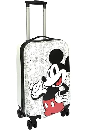 UNDERCOVER Mickey Mouse Reisekoffer - Rollkoffer mit 4 Doppelrädern - TSA Schloss - 1 Fach mit Spanngurten - 1 Fach mit Reißverschluss