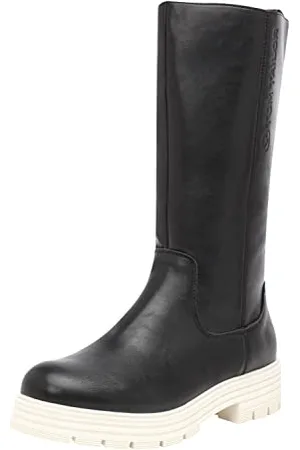 TOM TAILOR Damen 4291313 Kniehohe Stiefel, Black, 39 EU