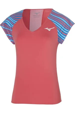 Mizuno Damen Bedrucktes T-Shirt Tennisshirt, , XL