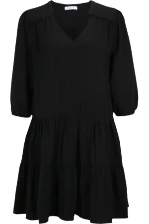 Tamaris Damen Kurzes trapez Kleid ASTANA Schwarz 38
