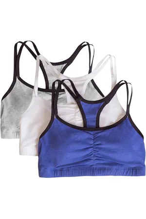 Fruit Of The Loom Damen Spaghetti Strap Cotton Bra-All-Day Comfort & Easy Movement Sport-BH, Undurchsichtige, , 70 (3er Pack)