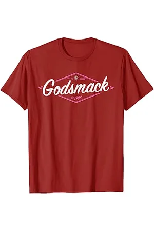 Godsmack – Pink Logo On Cranberry T-Shirt