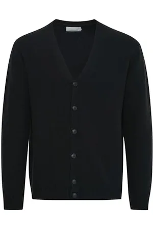 Casual Friday CFKarl Herren Strickjacke Cardigan mit V-Ausschnitt Knopfleiste Lammwolle Regular fit, Größe:M, Farbe: