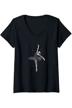 CJ Merch Damen Ballerina T-Shirt mit V-Ausschnitt