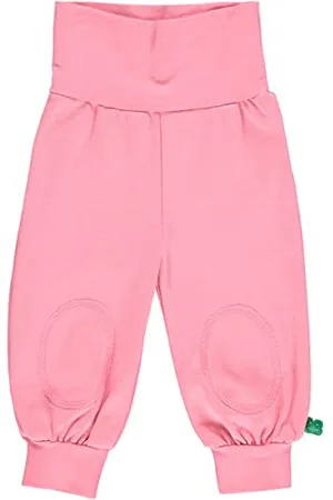 Green Cotton Baby Girls Alfa Pants Jogger, Pink, 80