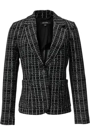 Comma, Karierte Blazer aus Bouclé-Jersey 44