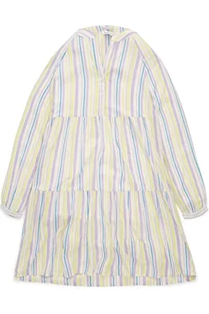 TOM TAILOR Mädchen Kinder Tunica Kleid mit Streifen 1035146, Weiß, 164