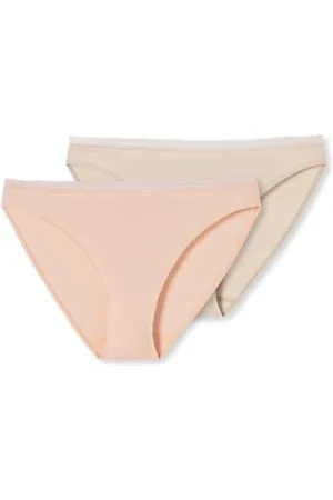Schiesser Damen 2 Pack Slip Spitze-Cotton Mix Unterwäsche, , 46 (2er Pack)