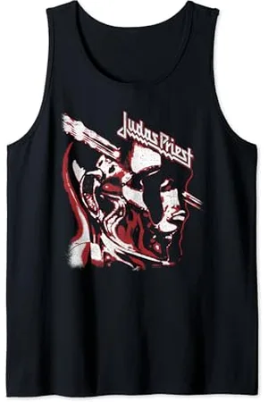 Judas Priest – Stained Class Red On Black Tank Top