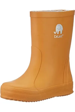 CeLaVi Jungen Unisex Kinder Basic Wellies Solid Gummistiefel, Brown, 22 EU