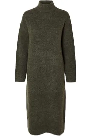 SELECTED Damen Slfmaline Knit Dress High Neck Noos Strickkleid, , M EU