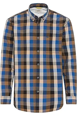 Camel Active Herren Karohemd aus Reiner Baumwolle menswear-6XL