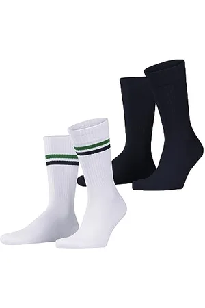 ESPRIT Herren Socken Tennis Stripe 2-Pack M SO Baumwolle gemustert 2 Paar, , 43-46