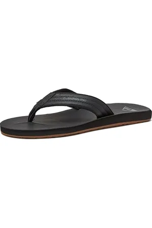 Quiksilver Herren Carver Nubuk Sandale, Einfarbig Schwarz, 43 EU