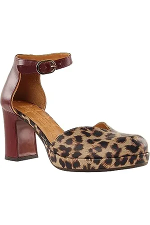 Chie Mihara Damen DAMAHO PANTER40 Pump, Brown, Sand, Burgundy, 40 EU