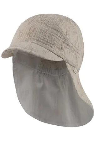 Sterntaler Schirmmütze mit Nackenschutz Gräser - Kinder Mütze - Schirmmütze Mädchen mit Druckmuster - Sonnenkappe aus Baumwolle - , 51
