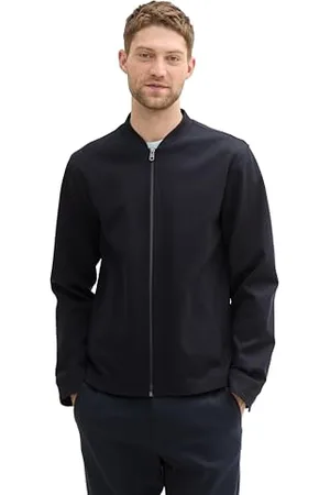 TOM TAILOR Herren Piqué Sakko in Bomber-Style, , XXXL