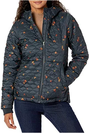 Amazon Damen Leichte, Gesteppte, Wasserabweisende Steppjacke mit Sherpa-Futter Und Durchgehendem Reißverschluss, , XL