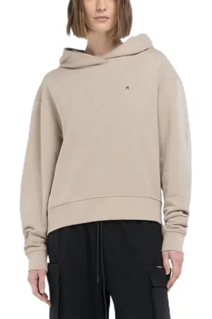 Replay Damen Hoodie mit Kapuze, Grau (Light Taupe 803), XL